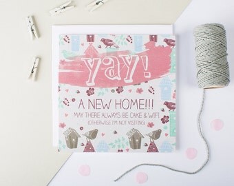 Congrats New House funny new home card | etsy Congrats New House funny new home card | etsy