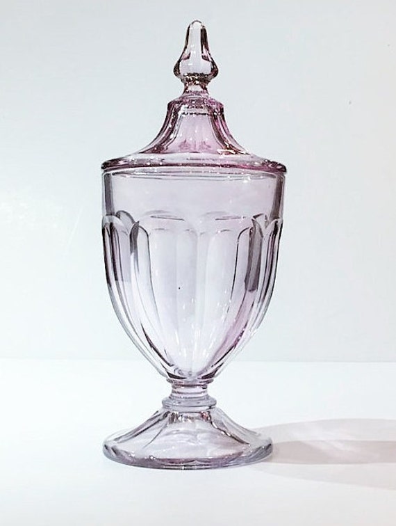 Purple Depression Glass Stretch Candy Jar