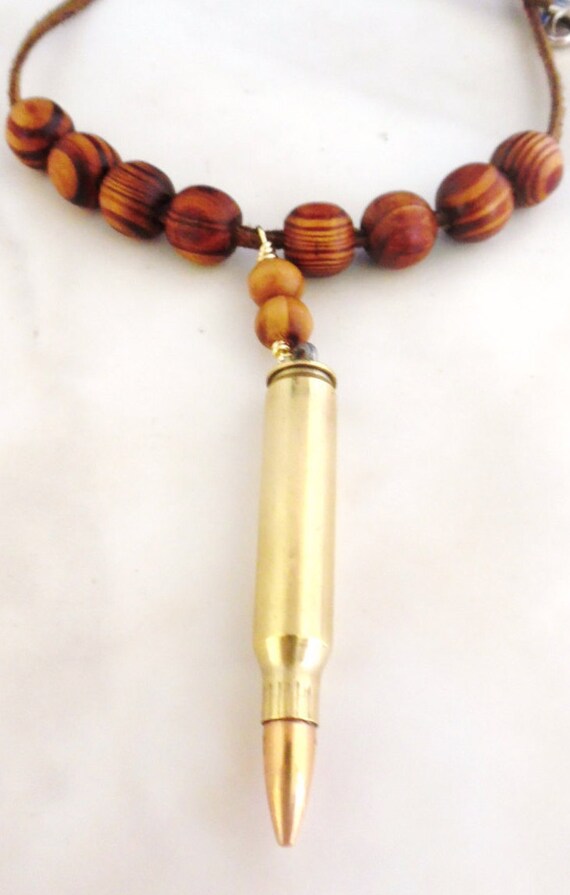 Mens Bullet Pendant Necklace Handmade by AlsJewelryDesigns on Etsy