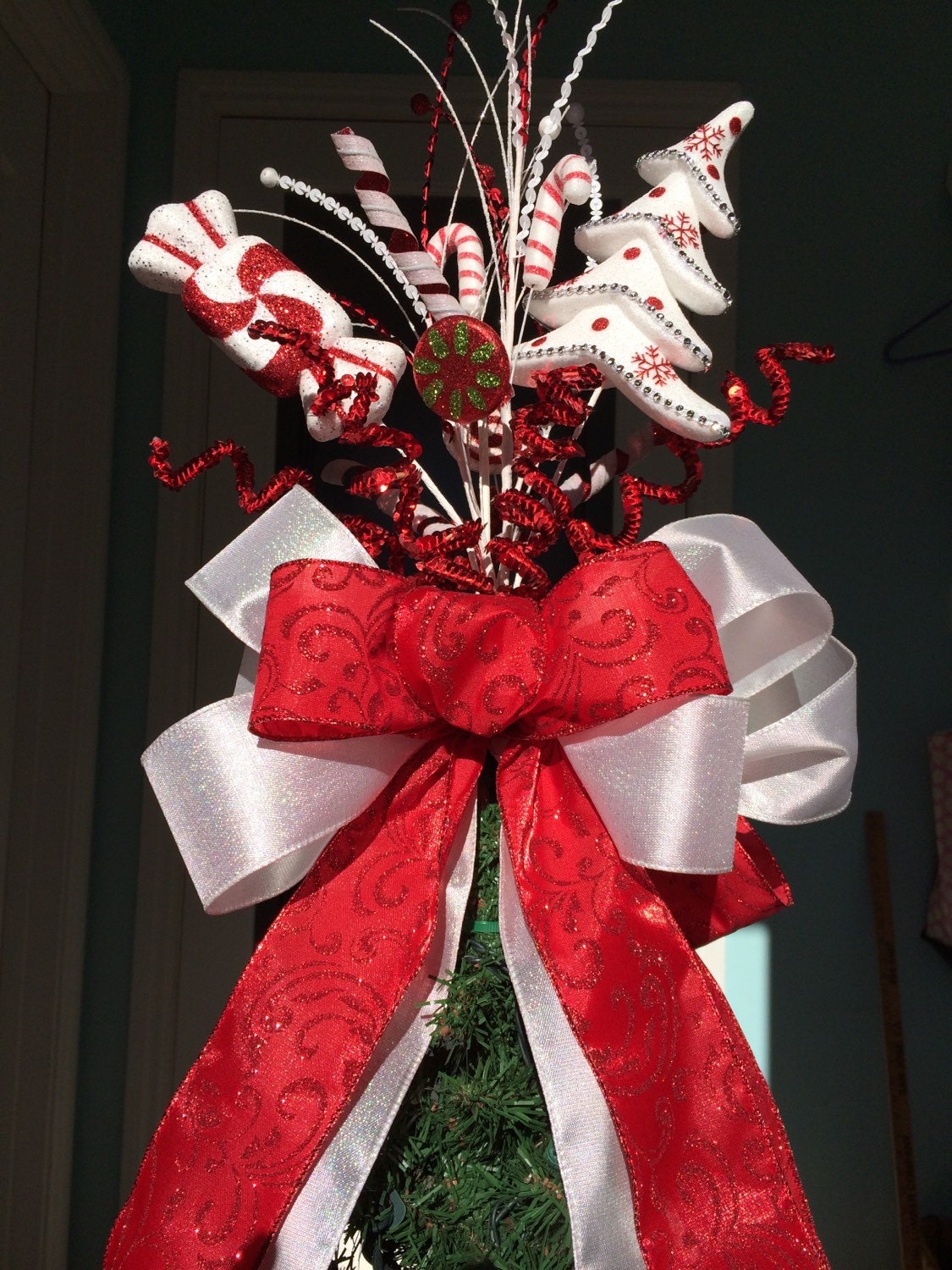 Christmas Tree Topper Candy Tree Top topper Spray Stems