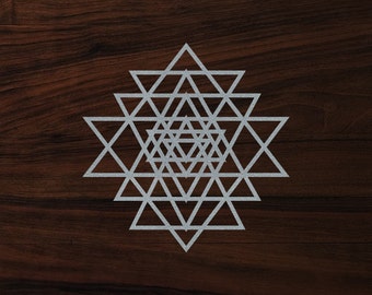 Sacred geometry sticker Yantra die-cut decal (3"x3")