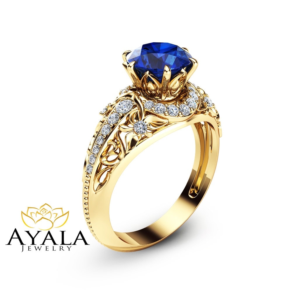 gold sapphire ring