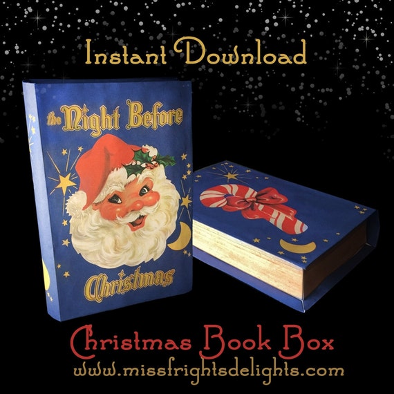 Night Before Christmas Book Box Printable Christmas Gift