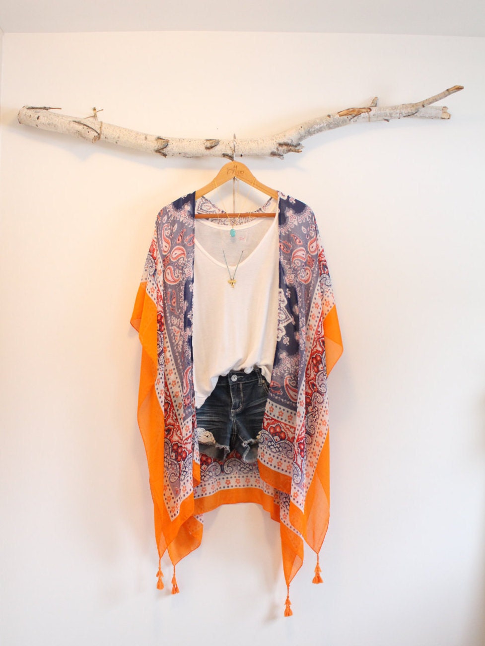 Indian Pattern Kimono | long bohemian kimono with tassels indian inspired Indian Pattern Kimono | long bohemian kimono with tassels indian inspired