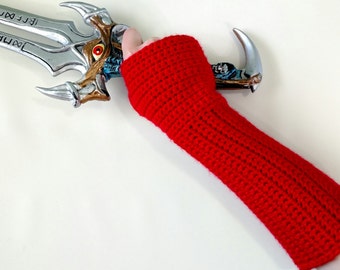 Medieval Knight Armor Gauntlet Gloves ~ LARP Armor ~ Red Fingerless Gloves ~ Medieval Gauntlets ~ Anime Cosplay Costumes ~ Fantasy Clothing