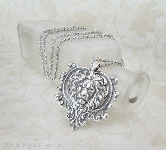 Lionheart Leo Necklace August Birthday Courage by RavynEdge
