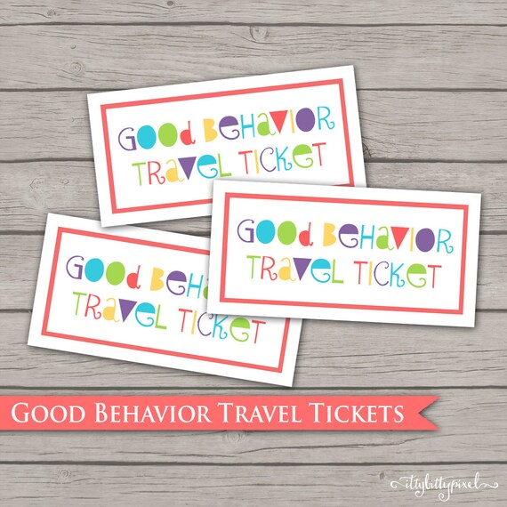 kids travel tickets printable digital pdf road trip good