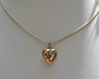 Gold filled chain, simple and romantic with heart