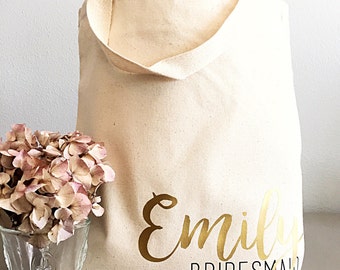 Custom tote bags-Tote bag- Personalized tote bag- Name and title tote bag- Bridesmaid gifts