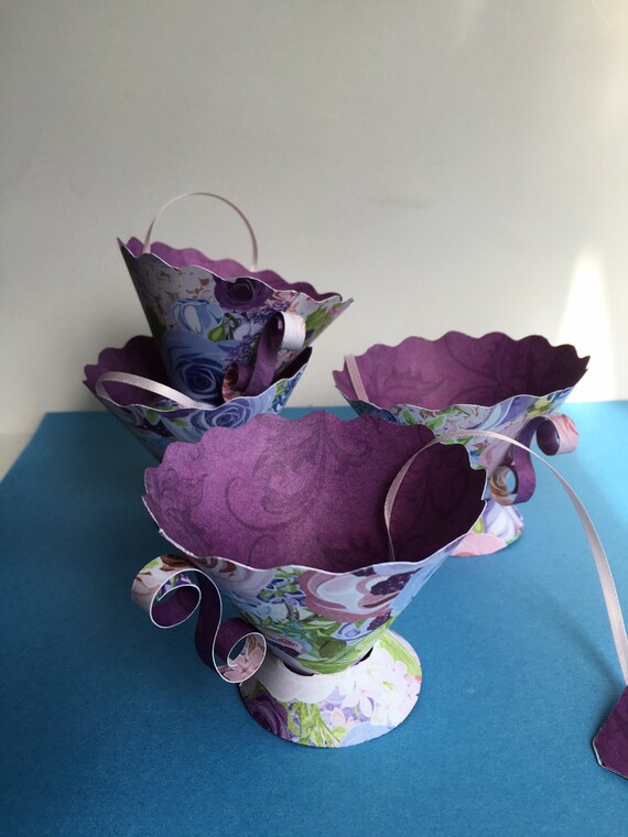 Paper tea cups birthday party favors bridal shower tea tea