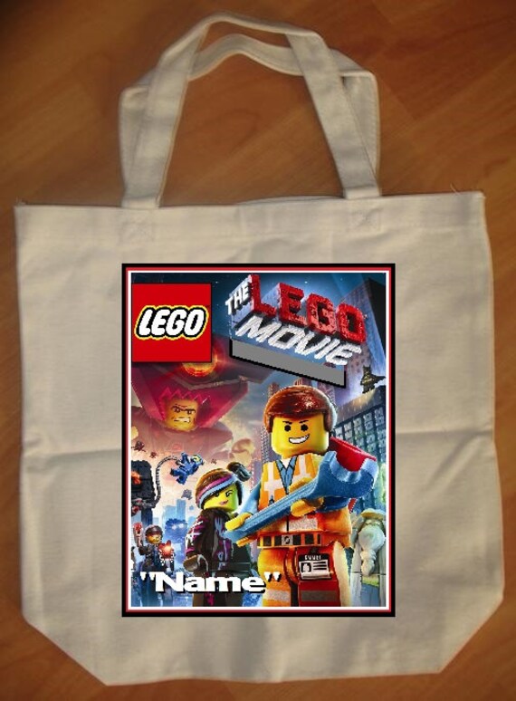 Lego Movie Personalized Canvas Tote Bag in by BestFineArtGiftShop