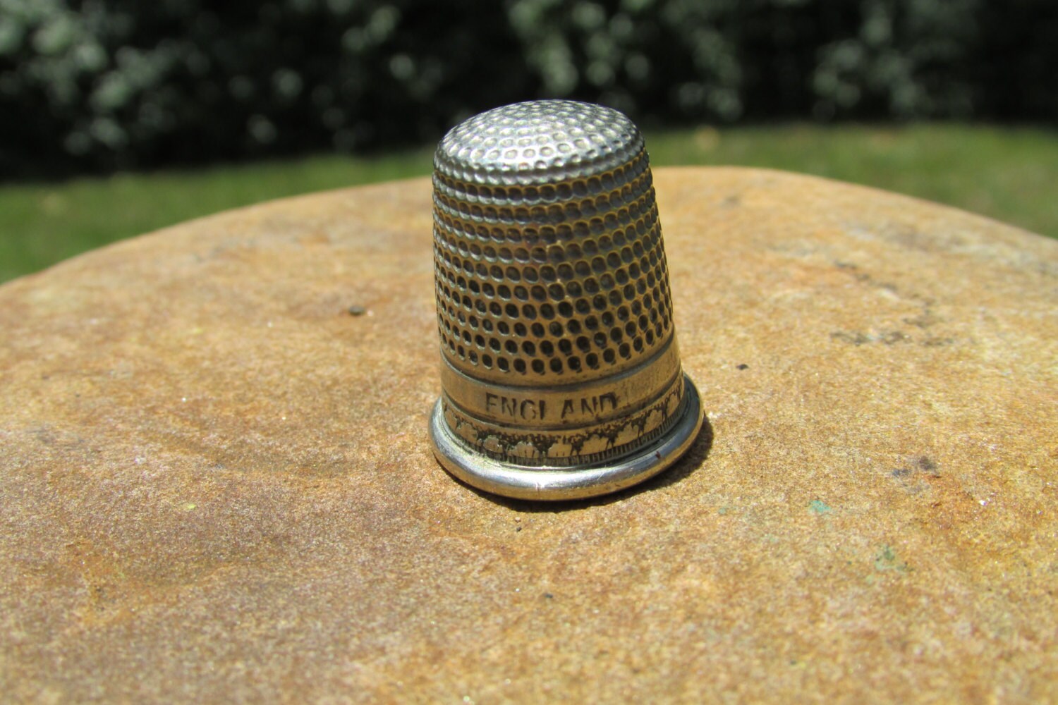 Antique Silver Thimble ENGLAND size 10