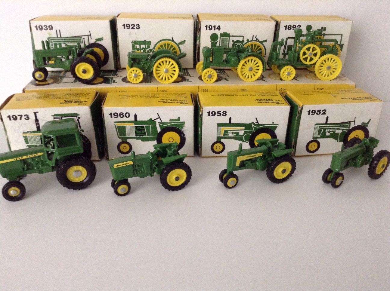 Complete Set Of 8 Vintage John Deere Toy by RileysVintageToys