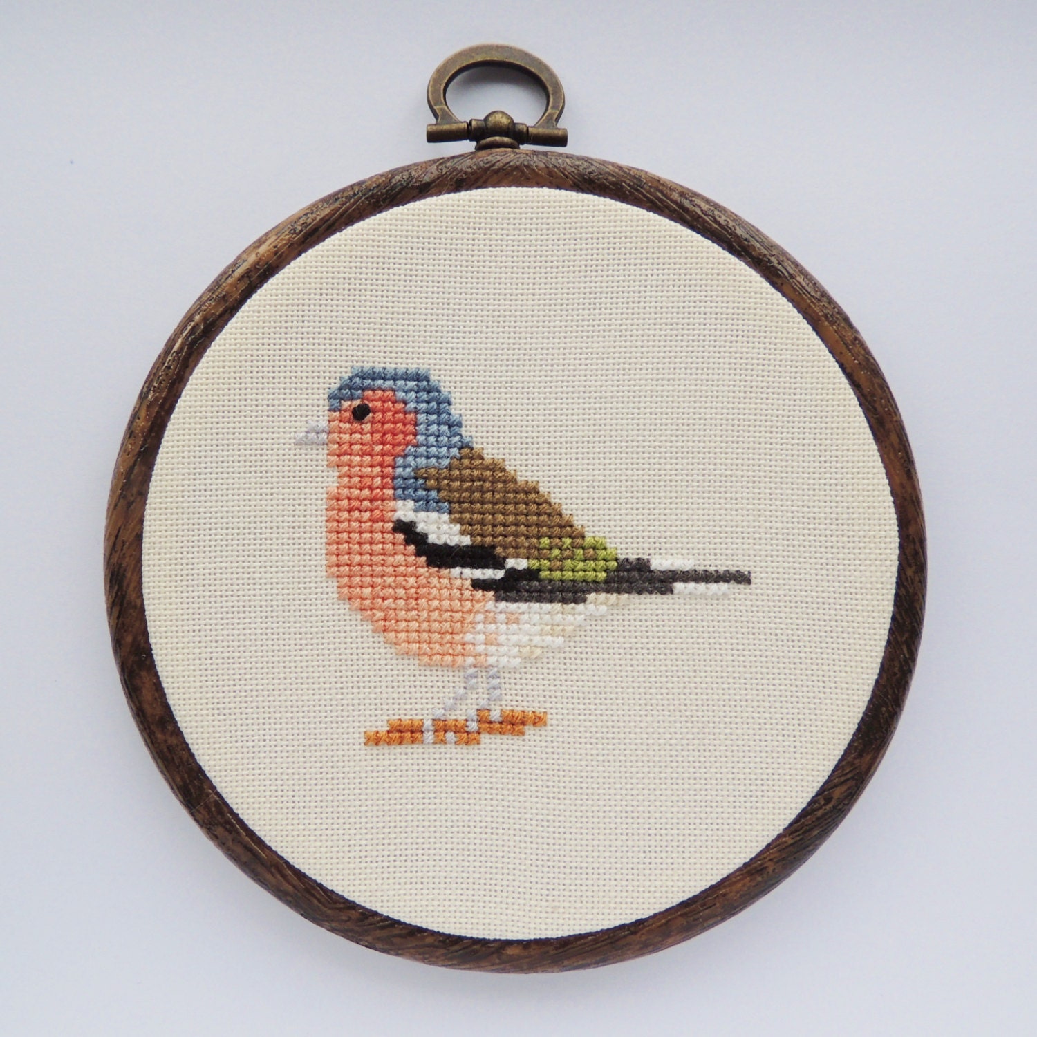 Cross stitch bird. Chaffinch cross stitch pattern. Chaffinch pattern ...