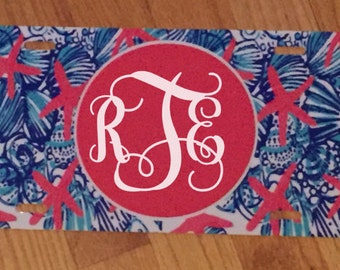 Personalized Monogram Lilly Pulitzer License Plate