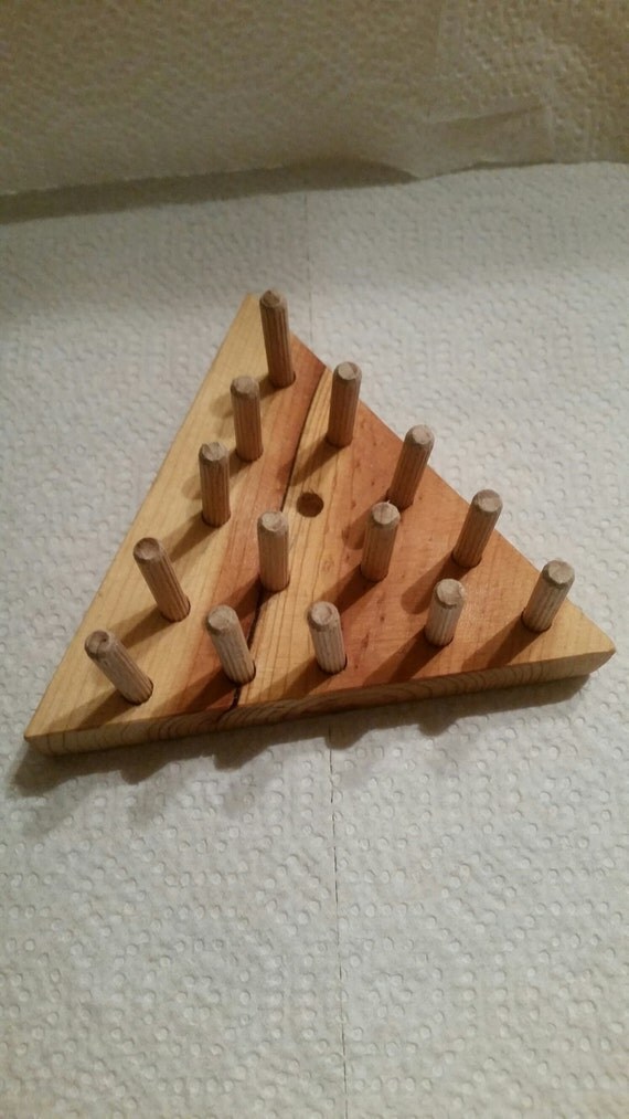Wooden handmade peg game by BestDarnCrafts on Etsy