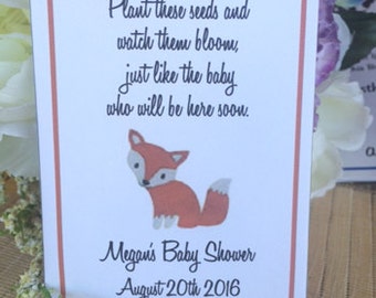 woodland seed packets, woodland baby shower, woodland fox, forest animals, woodland animals birthday, woodland creatures, woodland favors