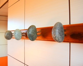 Coat Rack / Coat Hanger / Wall Hanger / Wall Hangings / porte-manteau en pierre / towel hooks / rock towel holder / towel hook wood hangers