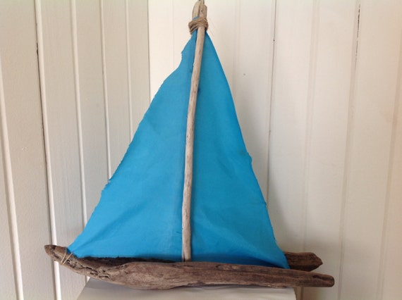 Driftwood sailboat Driftwood art Nautical decor Sailboat art Recycled 