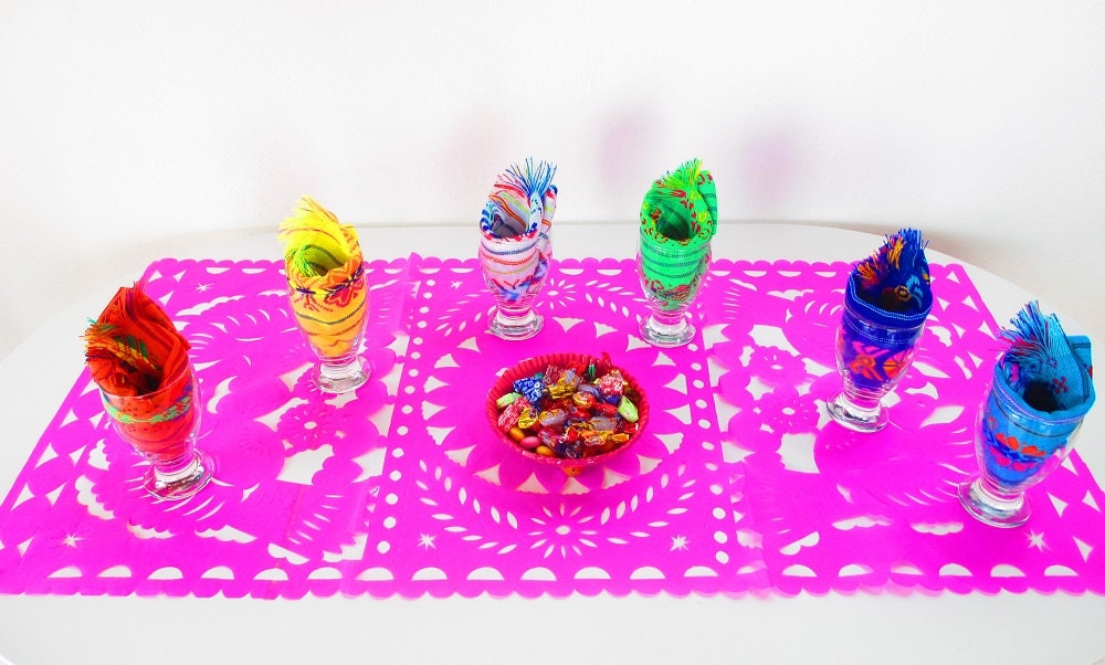 Mexico Table Runner 20x39 Inches Mexican Fiesta Decorations