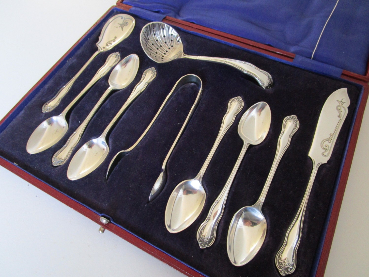 Silver Plated Afternoon Tea Cutlery Set Cased by TonyEllisAntiques