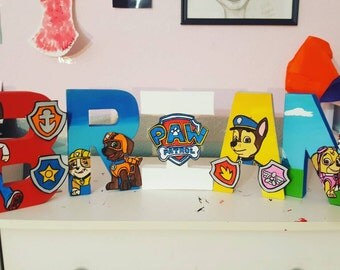 Paw patrol letters | Etsy