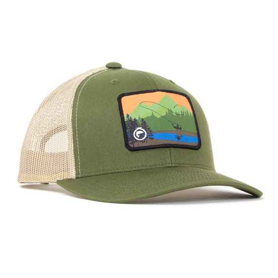 Fly Fishing Trucker HatFly Fishing HatsMens by FishOnEnergyCo