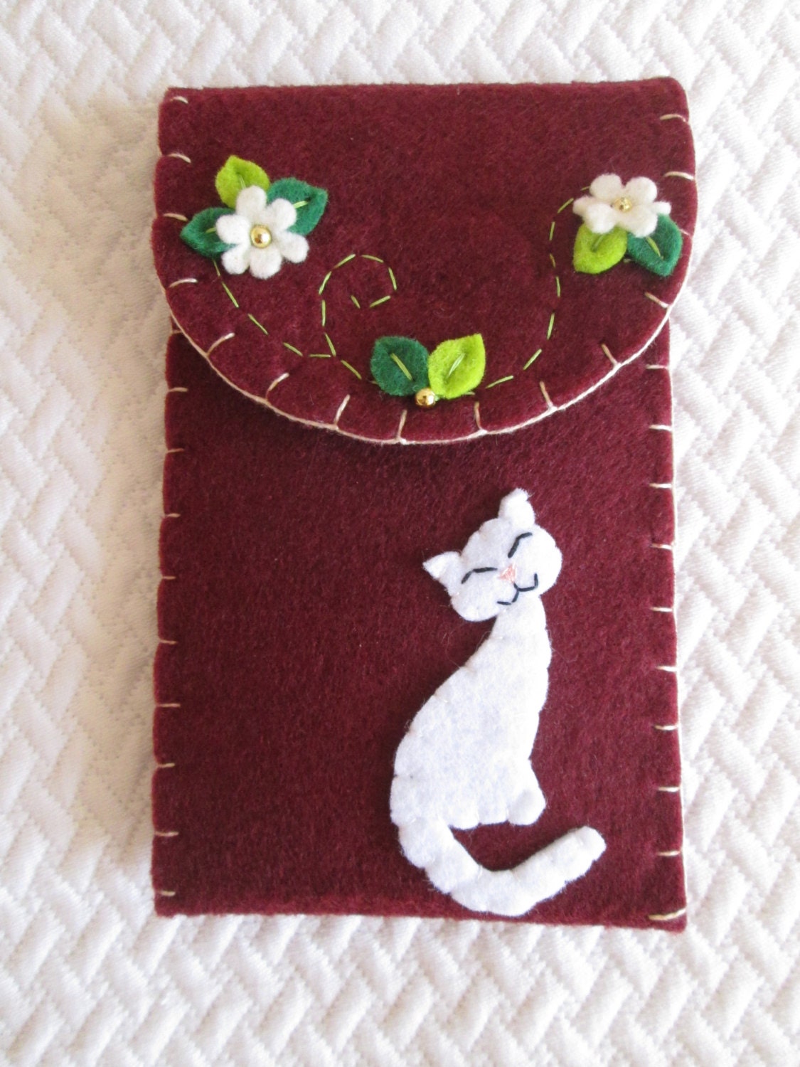  Phone  case  Felt Phone Case  with Cat Felt  Phone  Cover 