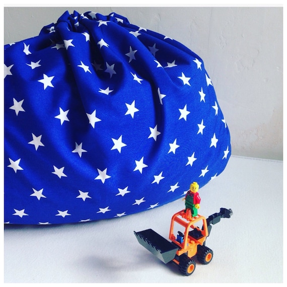 Lego Toy Storage Drawstring Bag Lego Play by RobinsBobbinsGifts
