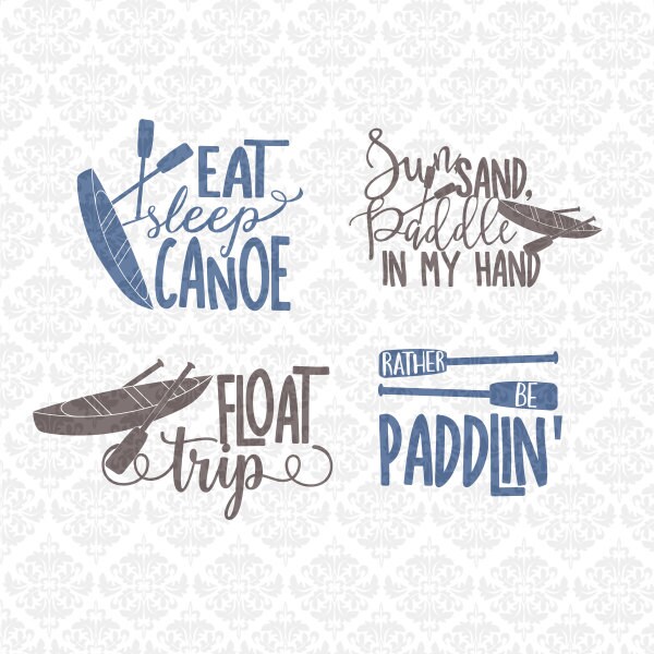 Download Float Trip Canoe Kayak Summer Camping SVG DXF STUDIO ai eps