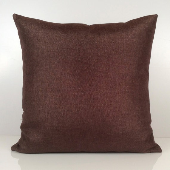 Chocolate Brown Pillow Throw Pillow Cover Decorative Pillow