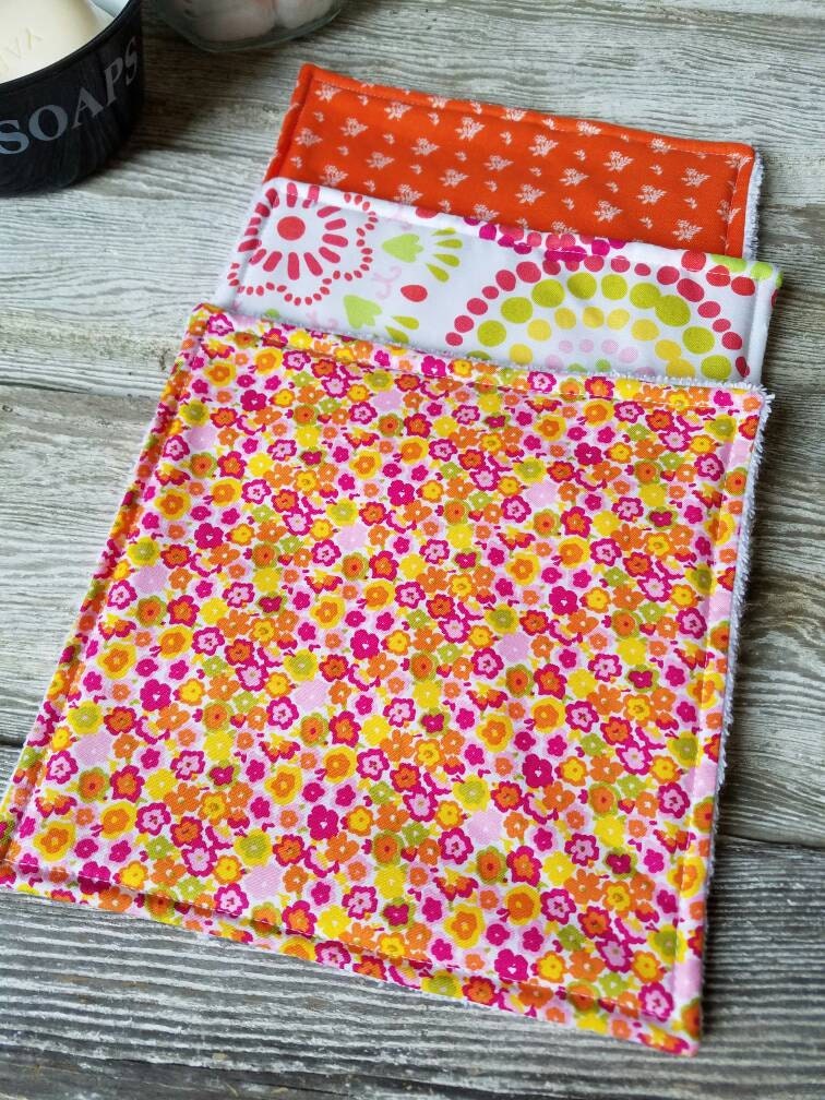 Washcloths Orange Washcloth Bath Cloth by PiecesOfMyHeart2015