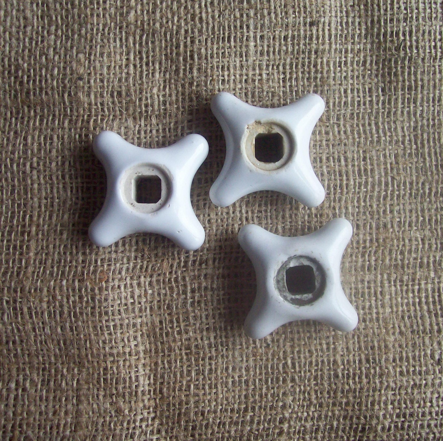 Set vintage Faucet Knobs Handles Knobs Industrial Spigot Valve Handles