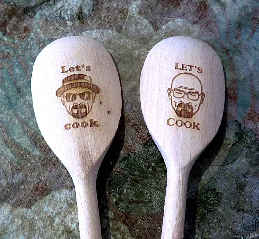 Wooden Spoon Breaking Bad Lets Cook Laser Engraved Funny Gift