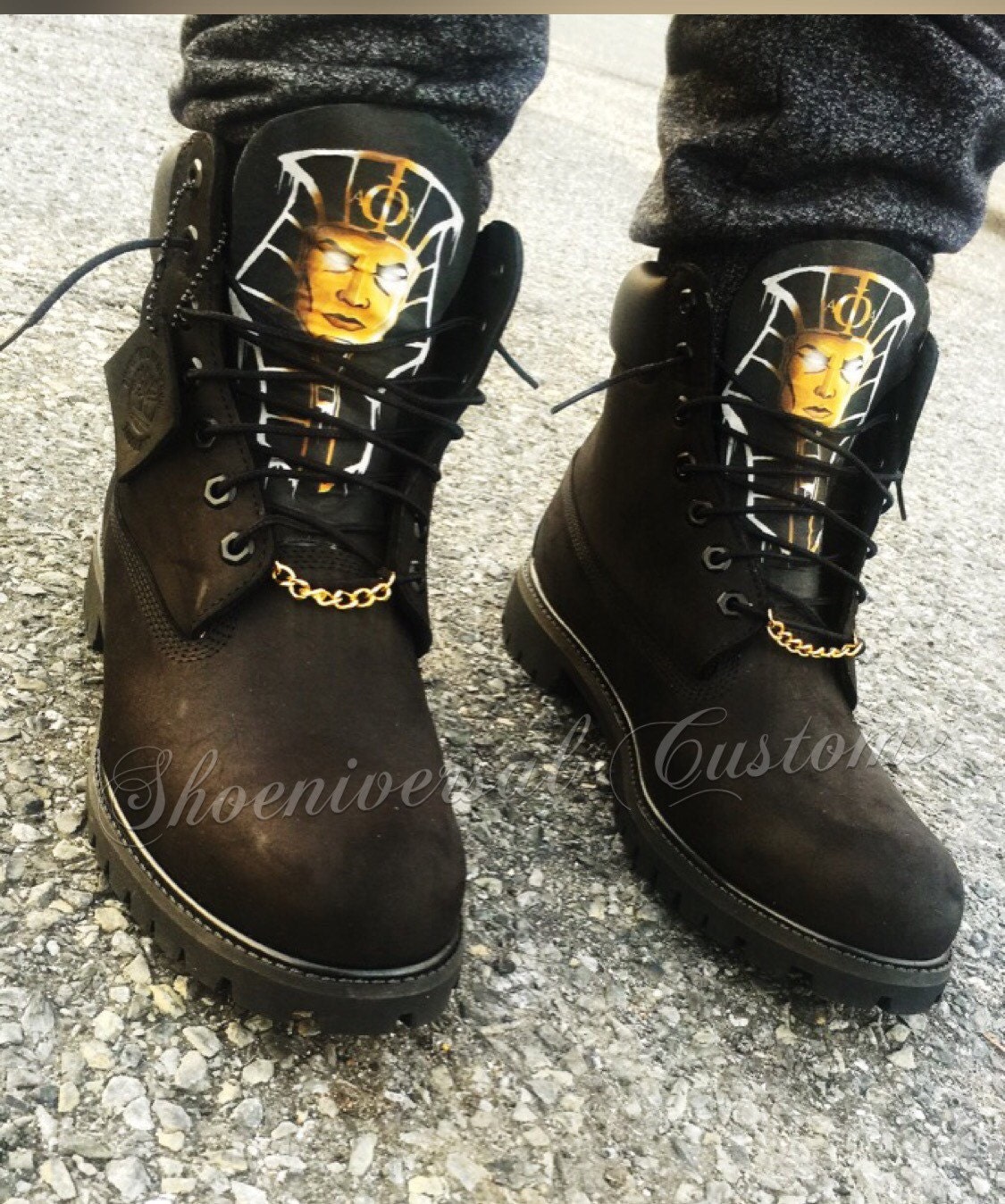 Alpha Phi Alpha Custom Timberland Boots by ShoeniversalCustoms