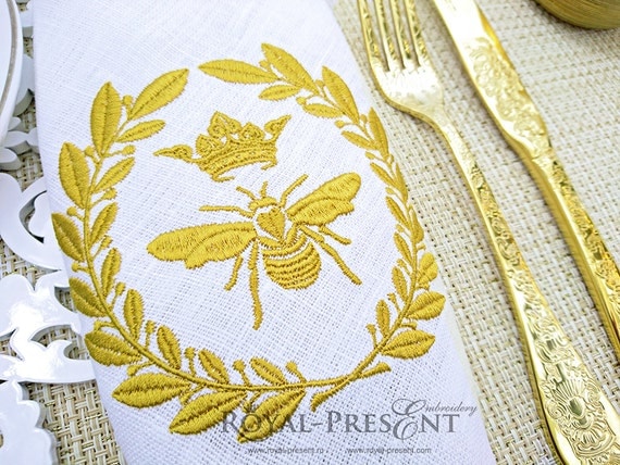 Machine Embroidery Design Royal Bee Napoleonic bee hives diagram 