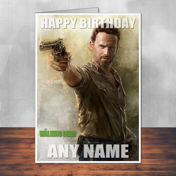 Walking Dead birthday card: Rick Grimes Fan Art. by MartynAndWells