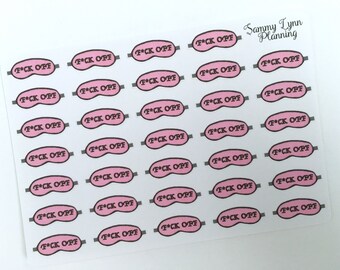 F*ck Off Sleep Mask Planner Stickers