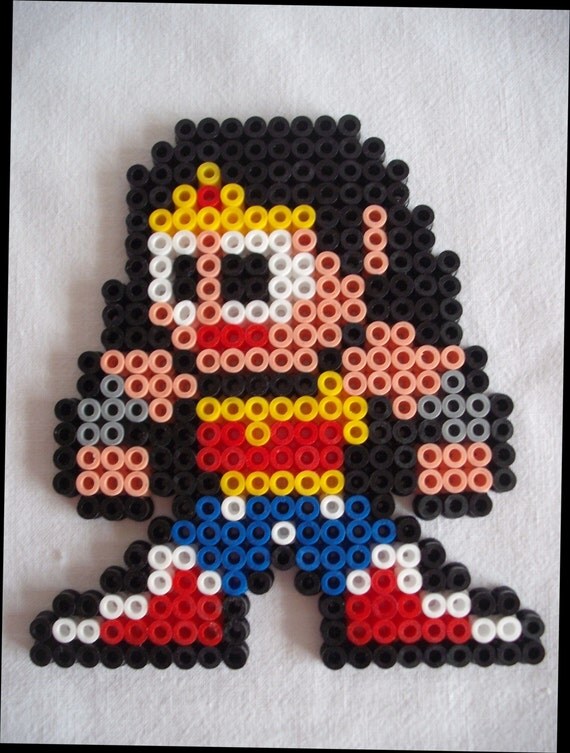 Wonder Woman Standing Hama Beads And by KMCollectables1 on Etsy