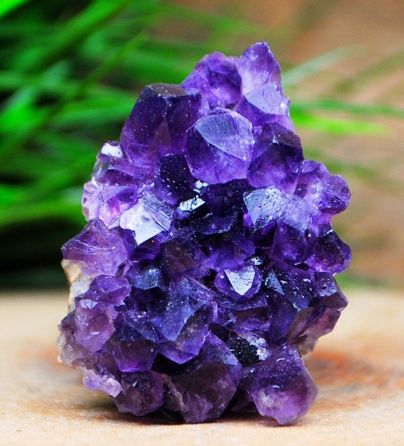 Dark Purple Amethyst Crystal Quartz Cluster by peoplecrystals