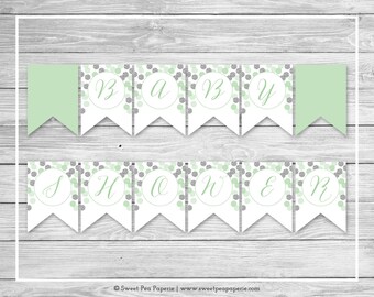 Pink and Gold Baby Shower Banner Printable Baby Shower