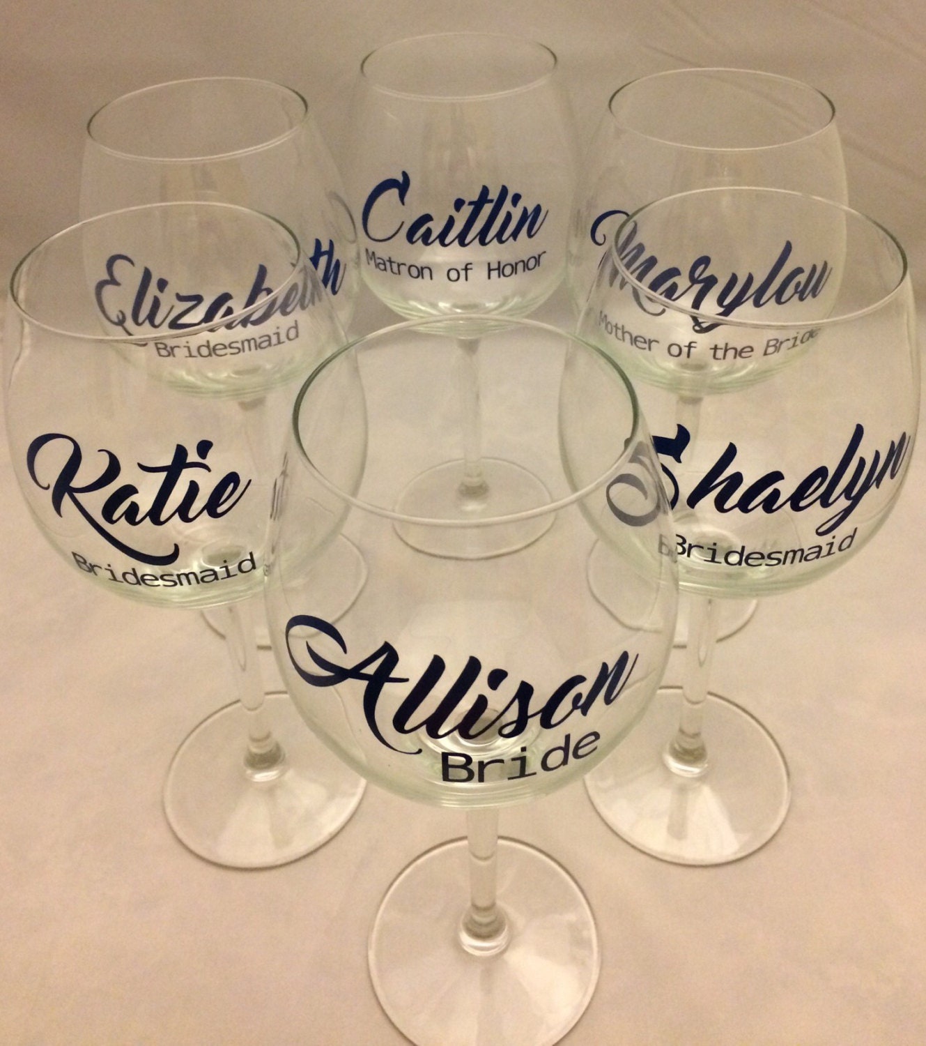 Bridesmaid Wine Glasses Bridesmaid Gift Bridesmaid Glasses