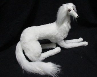 OOAK Art Doll Lucius the White Saluki