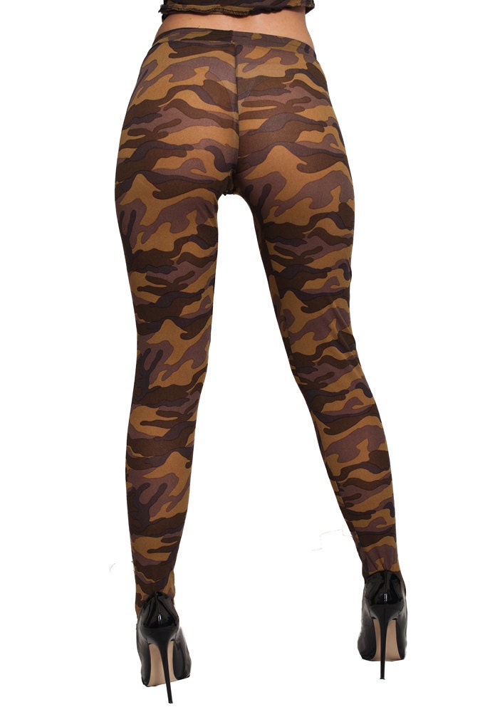 camouflage sequin leggings