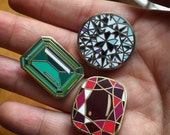 Set of *3* enamel gemstones pins