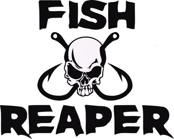 Download Items similar to The Fish Reaper Vinyl Car Truck Decal on Etsy