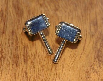 Thor Hammer Cufflinks,Thor, Mens gifts,Silver cufflinks, Thor cufflinks, Silver hammer cufflinks, superhero cufflinks