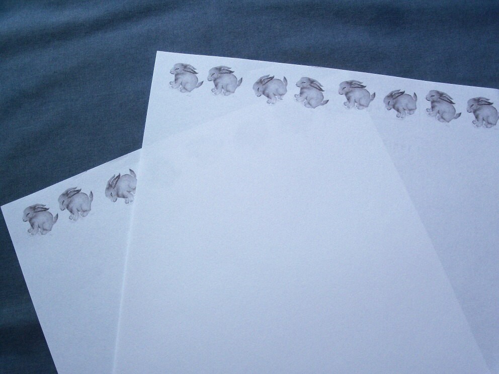 Stationery Letter Sheets 20 piece Hopping by LoraArtandStationery