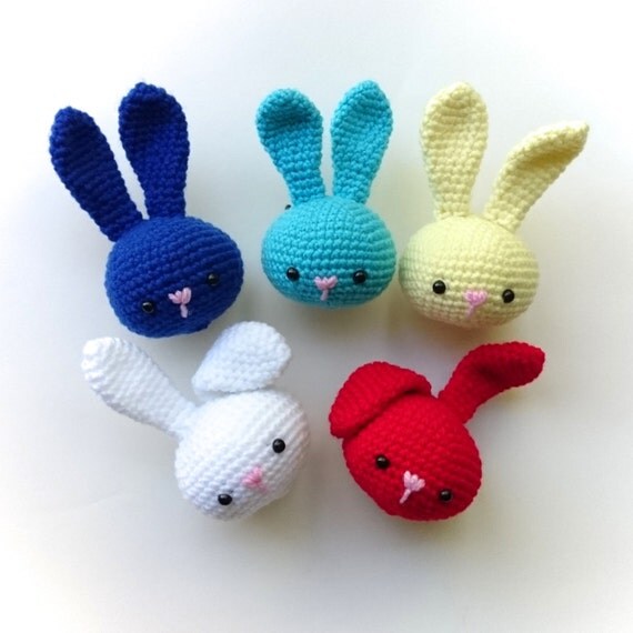 Crochet rabbit stress ball Hand therapy squeezable by ...