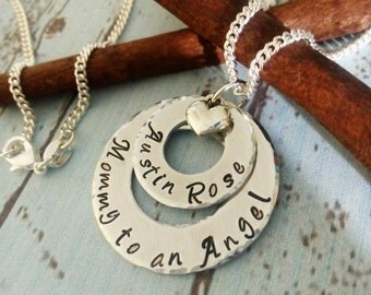 Mommy to an Angel Necklace,In Memory Of,Sympathy Necklace,Loss of a Baby,Loss of a Child Necklace,Miscarriage Necklace,Remembrance Necklace